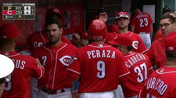 PIT@CIN: Peraza plates Suarez with an RBI groundout