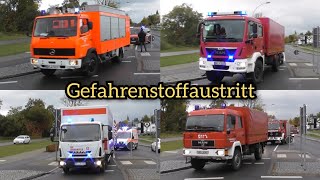 Gefahrstoffaustritt - Einsatzfahrten zum GSG2 Einsatz in Jessen(Elster) im Landkreis Wittenberg