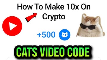 How To Make 10x On Crypto Cats Video Code Today | Cats Youtube Video Code | Cats Video Code Today