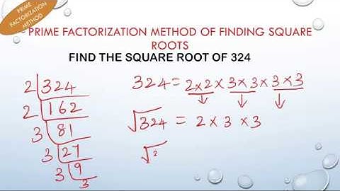 Prime Factorization Method to find Square Root | Square and cube root Video - 1