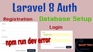 Laravel 8 Auth Registration and Login using Laravel Breeze | npm run dev error step by step