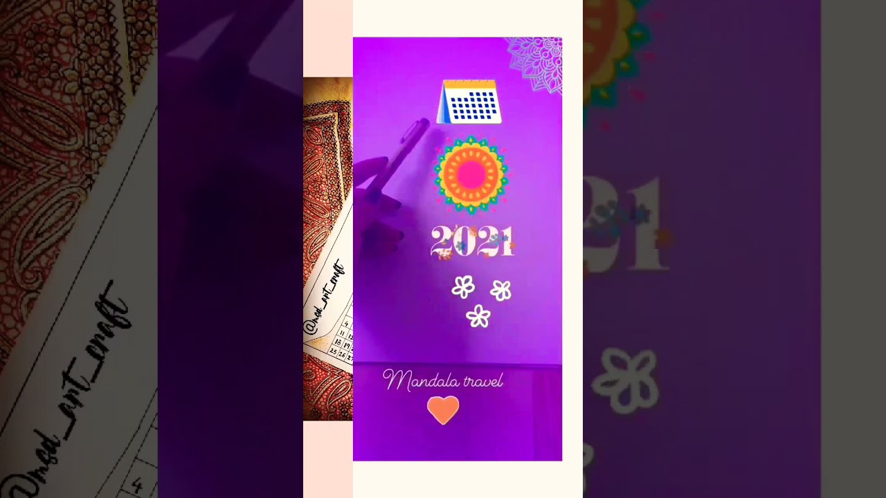 Calendar mandala 2021 | sketchbook tour | mandala series