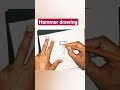 how to draw hammer #easydrawing #hammer #draw