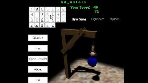 Hangman 3D v1.5 (Windows game 1998)