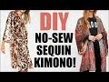 DIY: How To Make a NO-SEW Sequin Kimono!! - (COACHELLA vibes!) By Orly Shani