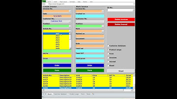 Creating Invoice program with journal, customer database and product range in Excel VBA   vvv