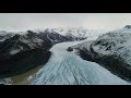 Svinafell glacier drone Video 4K