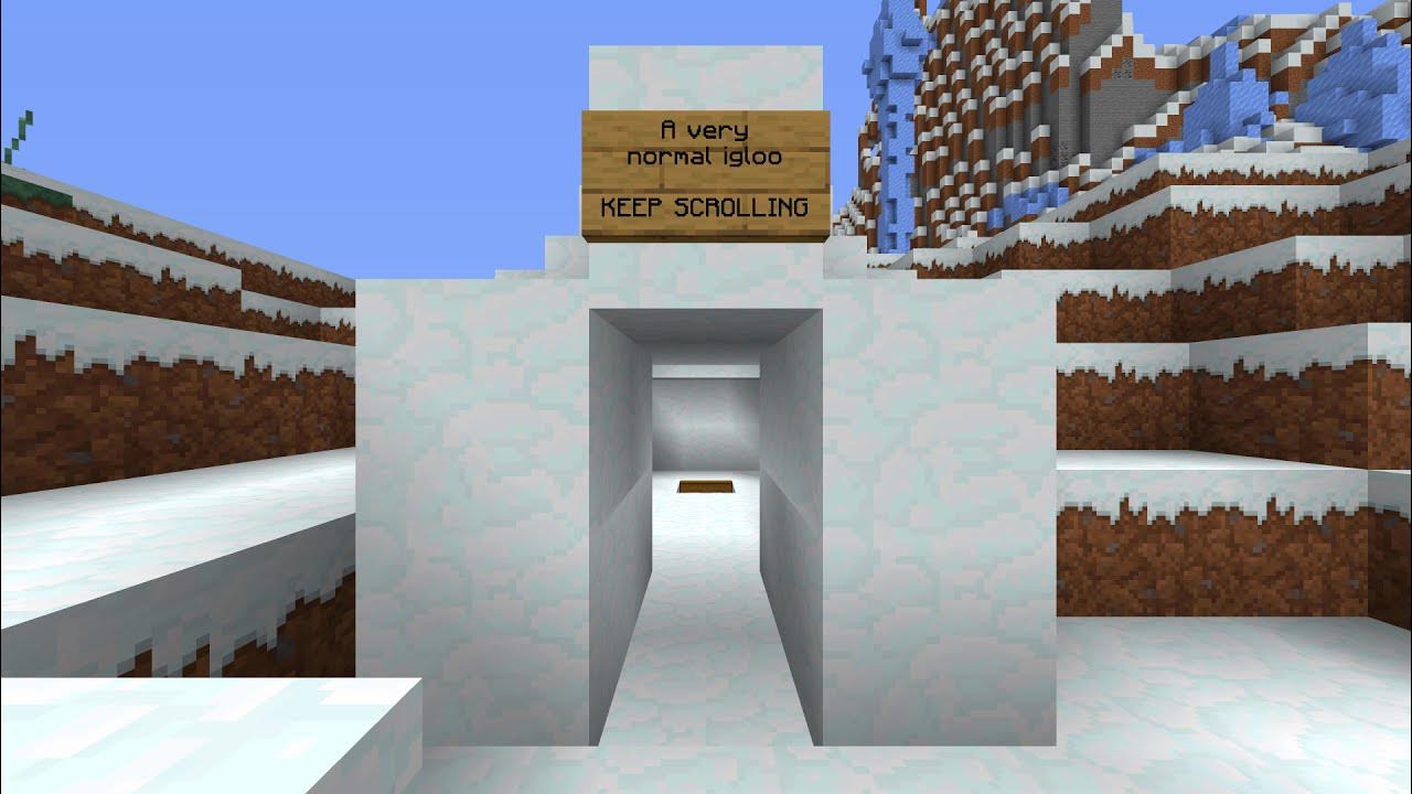 This Igloo Has TWO Basements! (Rare Minecraft Glitch Seed) YouTube