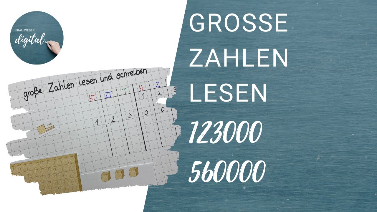 Große Zahlen schreiben und lesen - mit der Stellenwerttafel - YouTube
