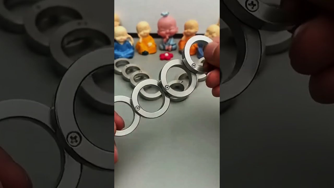 Product Link In Bio 1608 Stainless Steel Self Defense Rotatable Foldable Ring