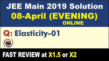JEE Main 2019 Physics Solutions | Elasticity 01