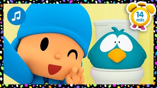 🚽 To The Toilet + More Nursery Rhymes &amp; Kids Songs [ 14 minutes ] | Pocoyo