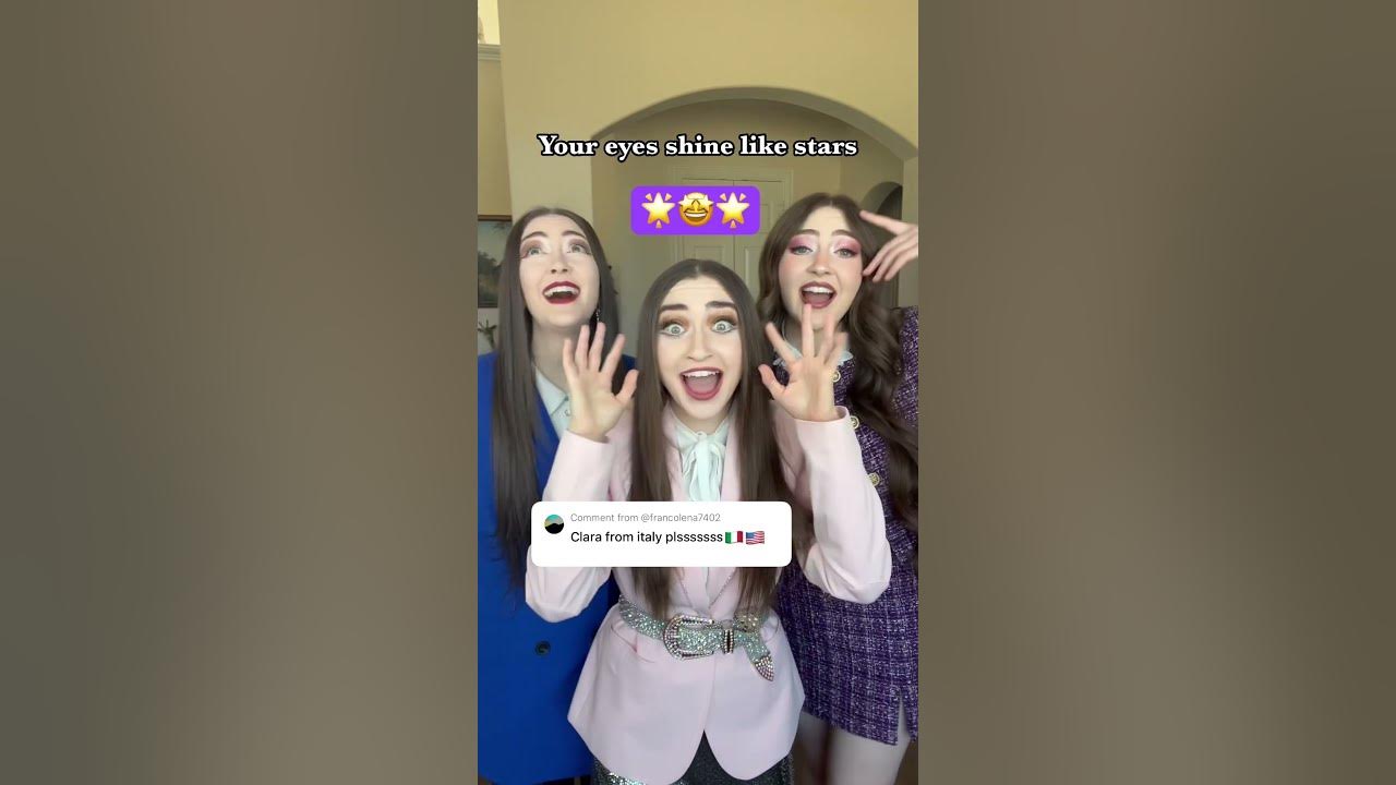Clara Name Song In English! 🇮🇹🇺🇸🇮🇳 K3 Sisters #shorts #italy #usa #india #italia #song #music