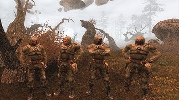 4 ютубера по Сталкеру против мутантов - X-Ray Multiplayer Extension ТРЕЙЛЕР #Shorts