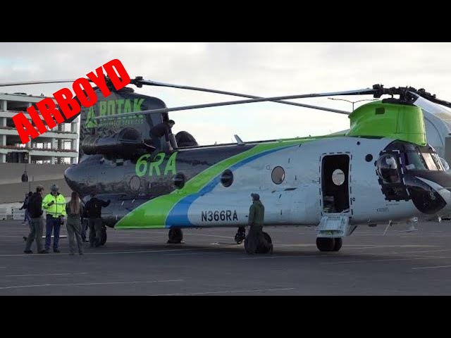 ROTAK CH-47 Chinook N366RA • Full startup HAI Heli-Expo 2024 class=