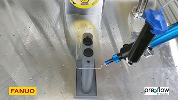 Edge Dispensing with an ecoPEN-300 and a 4-axis FANUC SR-6iA robot