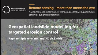 Geospatial landslide modelling for targeted erosion control