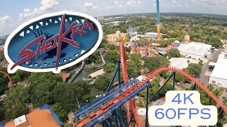 SheiKra at Busch Gardens Tampa front row POV ][ 4K 60FPS