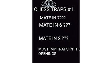 CHESS TRAPS #1 |MUST KNOWN TRAP FOR ALL CHESS PLAYERS | OPENING PHASE