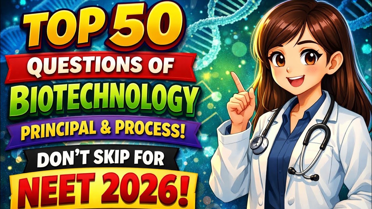 Neet2026 💥 50 top questions 📌of biotechnology principal and process 🤯🙌 