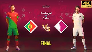 FIFA 23 - Portugal vs Qatar | Ronaldo vs Afif | FIFA World Cup Final Match [4K60]