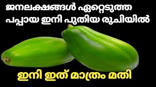 പപ്പായ ഇങ്ങനെ കറിവെച്ചാൽ മീൻകറിയും ഇറച്ചിക്കറിയും പോലും മാറിനിൽക്കും/Pappaya Special Curry.