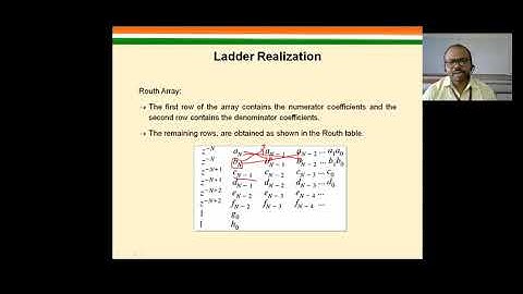 DSP L- 8- 2  IIR filter Structures Ladder Realization CFE