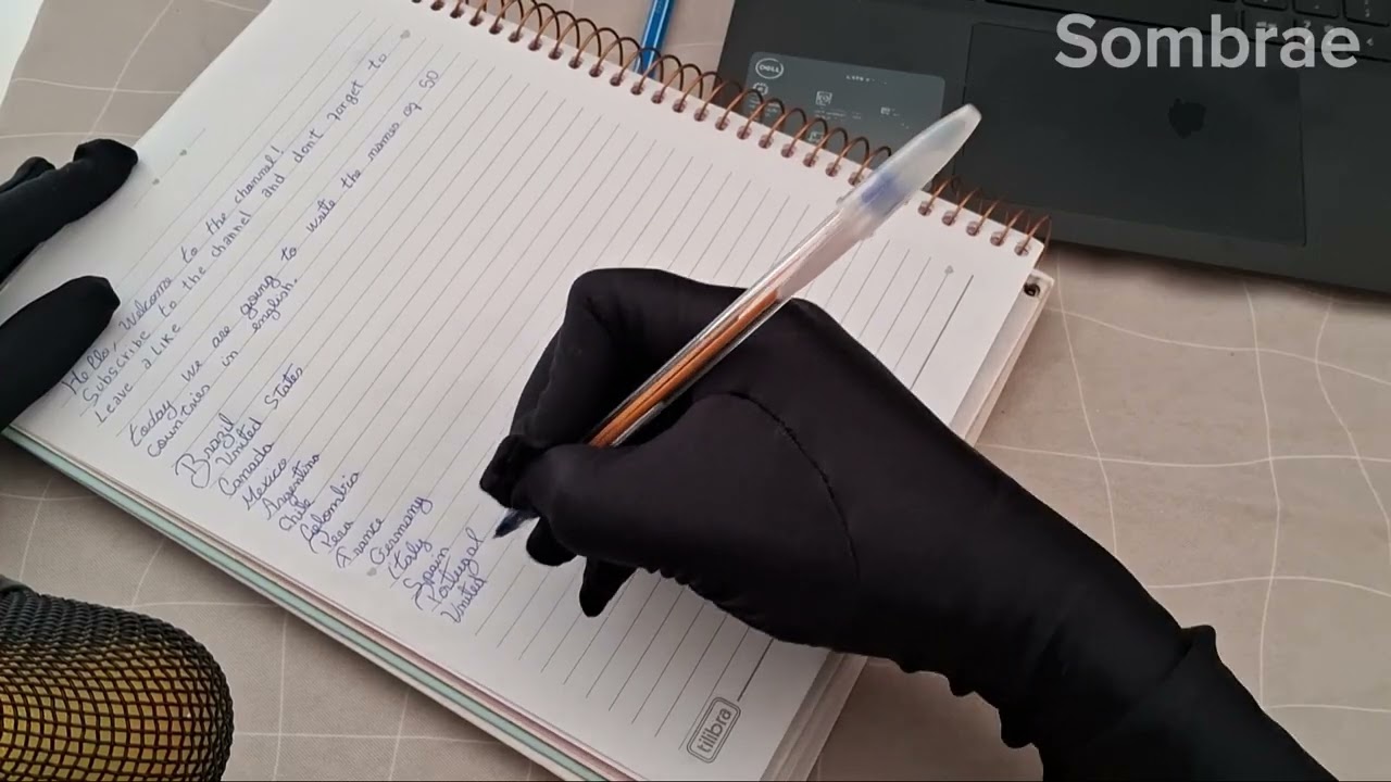 ASMR: Writing The Names of 50 Countries in English