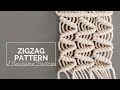 Macrame zigzag pattern tutorial, macramé pattern using double half hitch knot