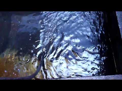 Reclaimed Italian Black Granite Fountain Building & Testing Waterfall