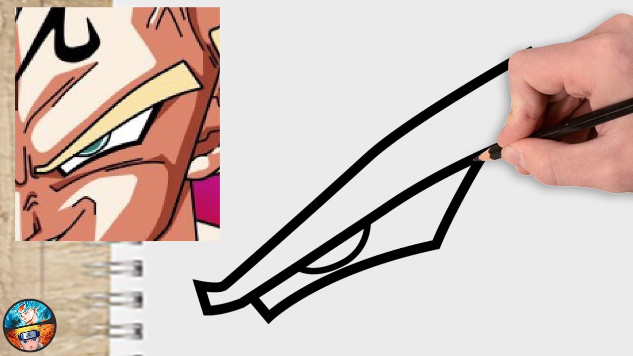 COMO DIBUJAR EL OJO DE VEGETA Dragon Ball ( Anime ) How to draw the EYE ...