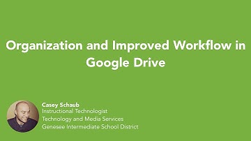 Organization and Improved Workflow in Google Drive
