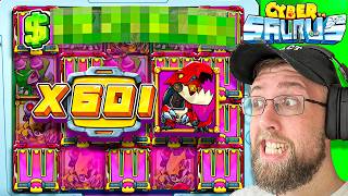 INSANE MULTIPLIERS ON THESE FULLSCREEN FEATURE SPINS! (CYBER SAURUS) screenshot 4