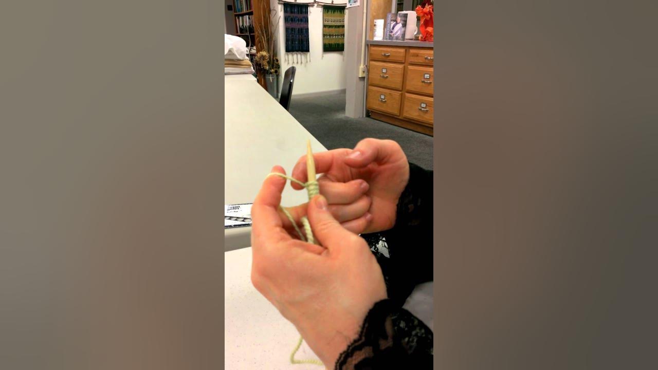 how to hold your yarn while knitting YouTube