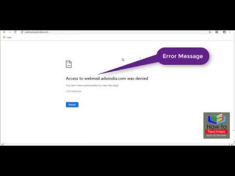 how to fix webmail access denied error