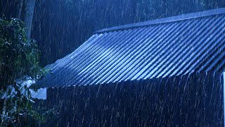 Relaxing Rain Sound for Sleep, Healing Stress, Anxiety and Depressives - Rain and Thunder at Night