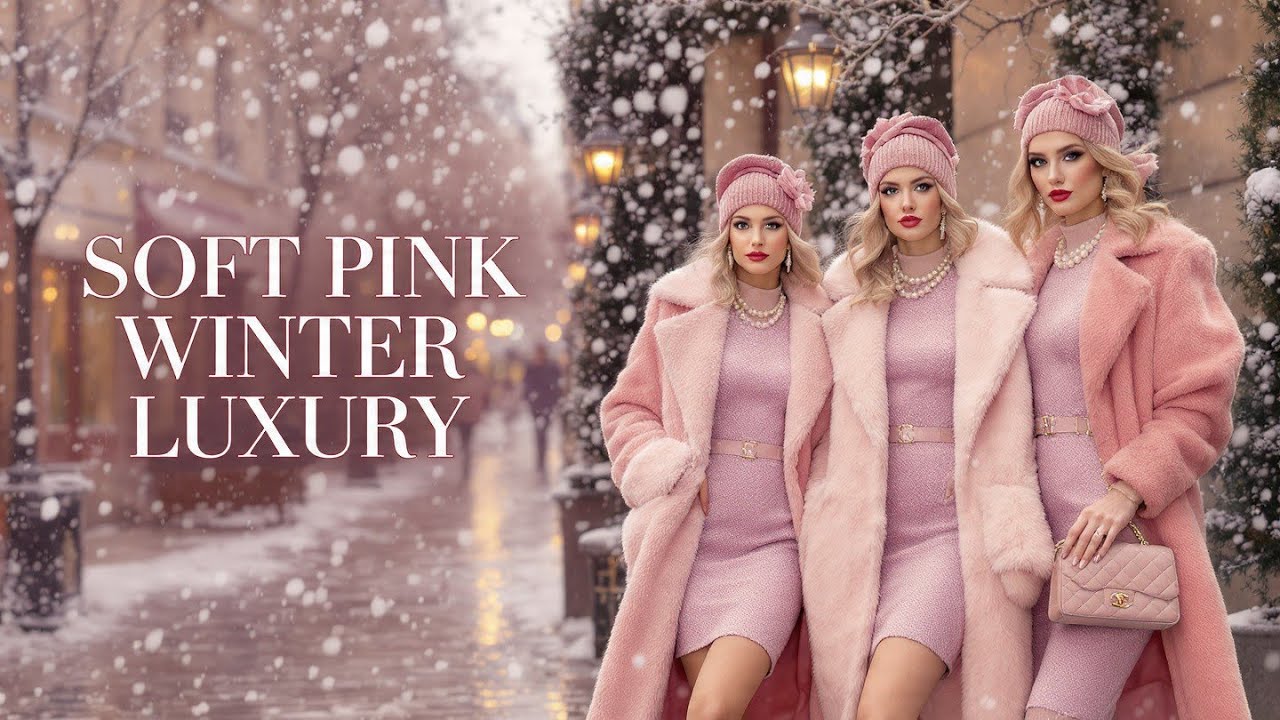 Soft Pink Luxury Winter Dresses 🌸✨ Pearls & Floral Glam