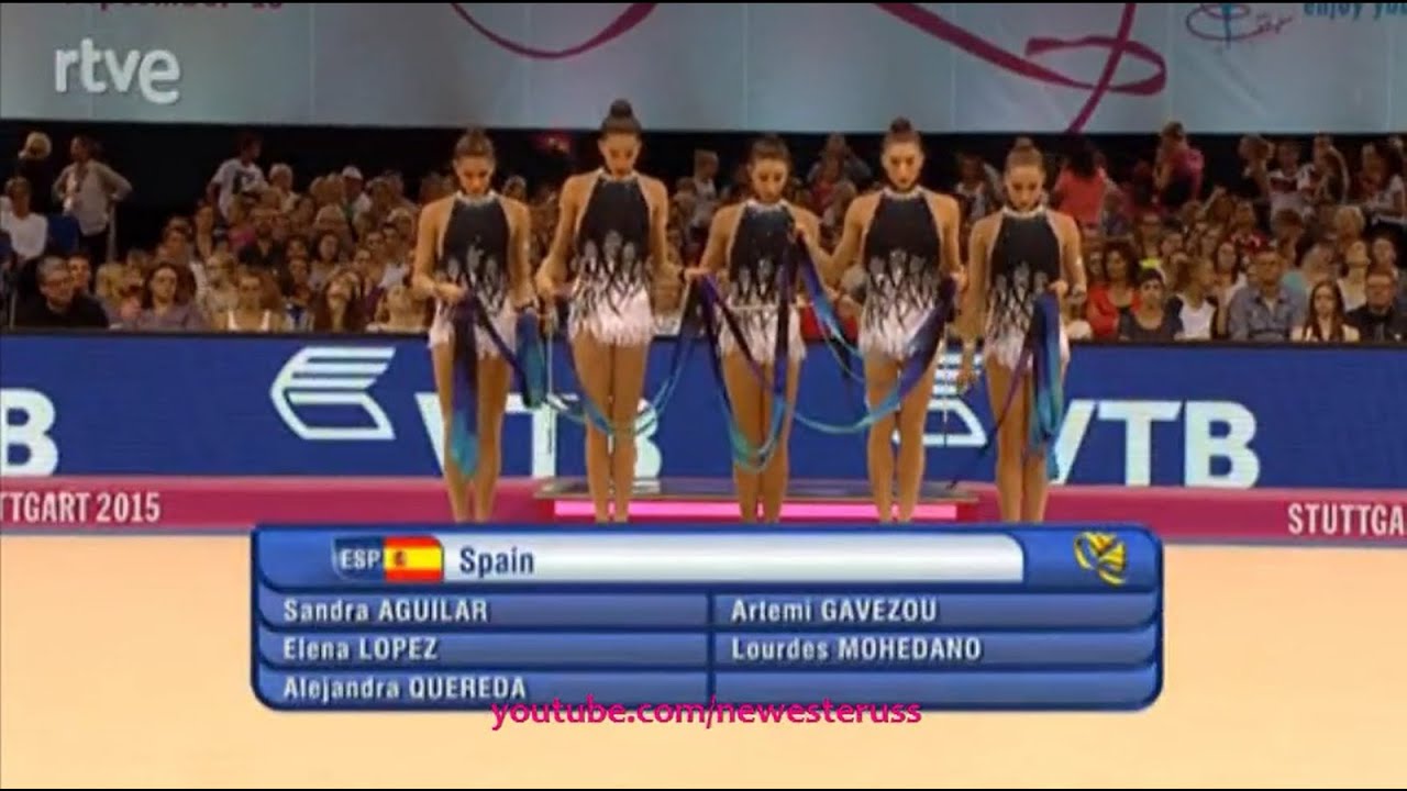 Spain 5 ribbons AA - World Championships Stuttgart 2015
