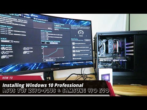 Установка Windows 10 и прошивка игровой материнской платы Asus TUF Z370 PLUS