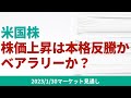 【米国株】上昇が続く株価は本格反騰かそれともベアラリーか?【1/30 マーケット見通し】