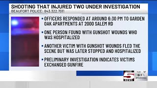 VIDEO: Beaufort Police investigating shooting at apartment complex, 2 injured