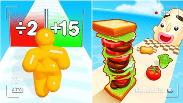 Tall Man Run VS sandwich runner / all level Android and iOS fun gameplay/ walkthrough #kidsgames