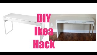 Ikea Hacks| Micke Vanity Desk & Irja Curtain Rods