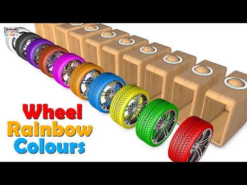 Learn Colors With Fun | 3D Cars Alloy Wheels/Toys/Rainbow Colours Compilation For Kids & Toddlers