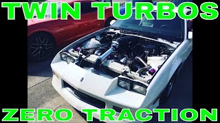 TWIN TURBO LS 3RD GEN CAMARO GETTING NO TRACTION FOR 2 MINUTES..... by Bad Luck Garage 5,301 views 2 years ago 2 minutes, 38 seconds