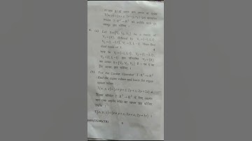 bsc6th sem ...mathematics paper ...linear algebra #2022 #cblu #bsc