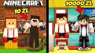 FRYZJER ZA 10 ZŁ VS FRYZJER ZA 10000 ZŁ W MINECRAFT! || MINECRAFT PRESTIŻ