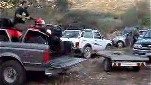 Unloading ATV from Truck