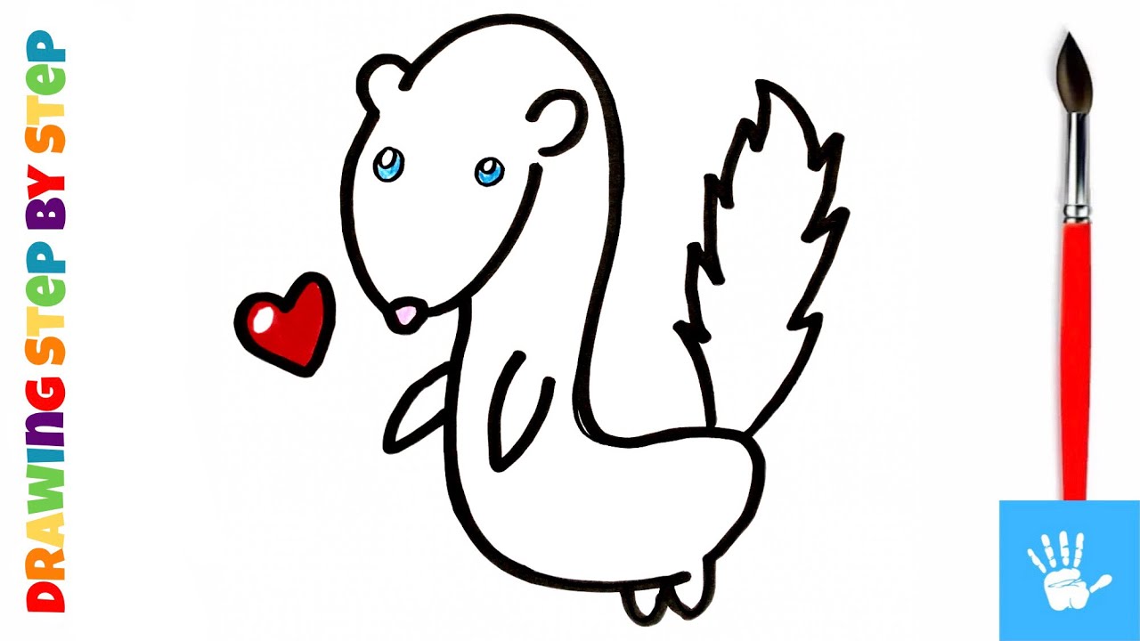 How To Draw a Cute Stoat for Children - YouTube