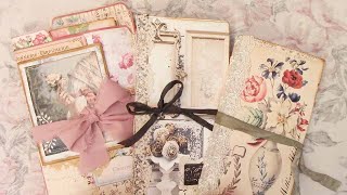 Ephemera Envelope Pockets, Journal with Pouch and Fabric Lacy Tags - Etsy Restock